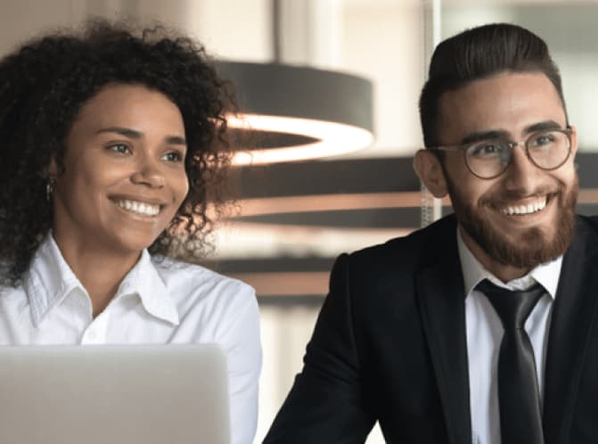 2 people smiling